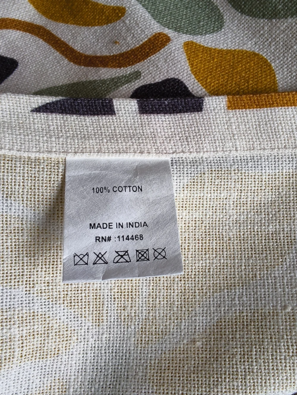 Sullivans Table Runner Retro Floral Mid Century Modern MCM Mustard Green NWT